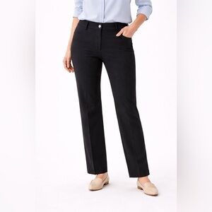 Eileen Fisher Straight Leg Business Casual Black Pants - Size Medium